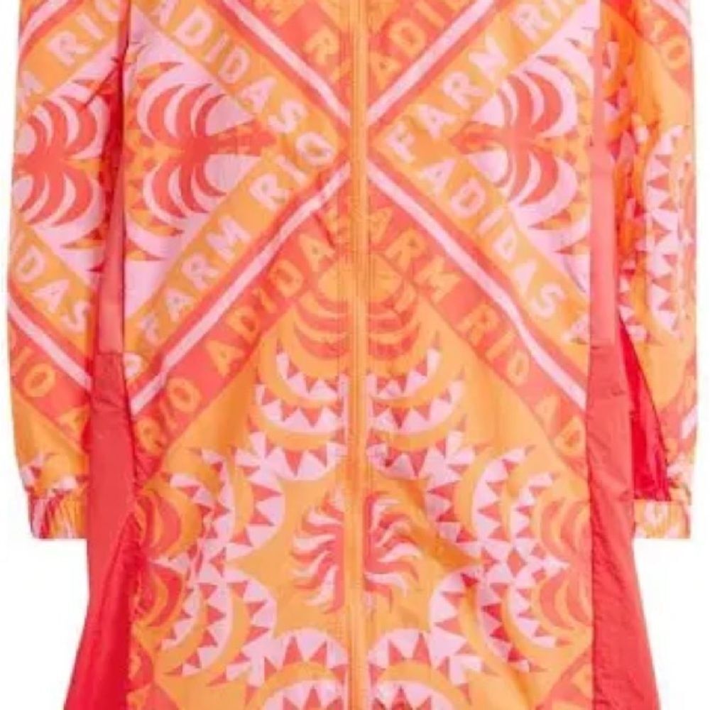 Adidas Pink and Orange Farm Jacket - Picture 3 of 4